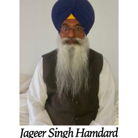 Jagir Singh Hamdard-  Trustee, Chief Organizer, Stage Secretary, UK